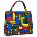 African Geometric Print Handbag